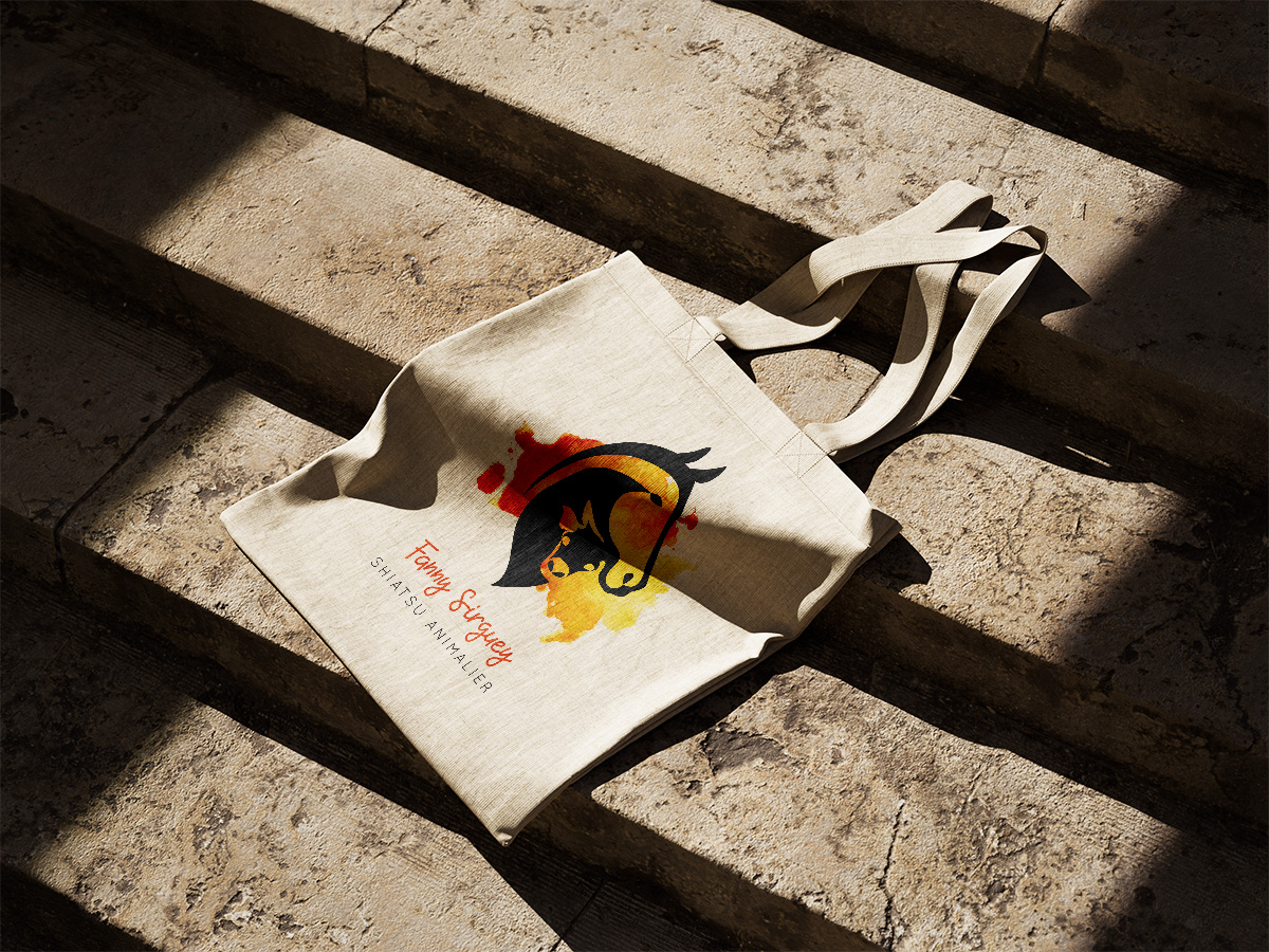 Maquette du logo de Fanny Sirguey, par Mathilde Vassallo pour Carton Graphique.