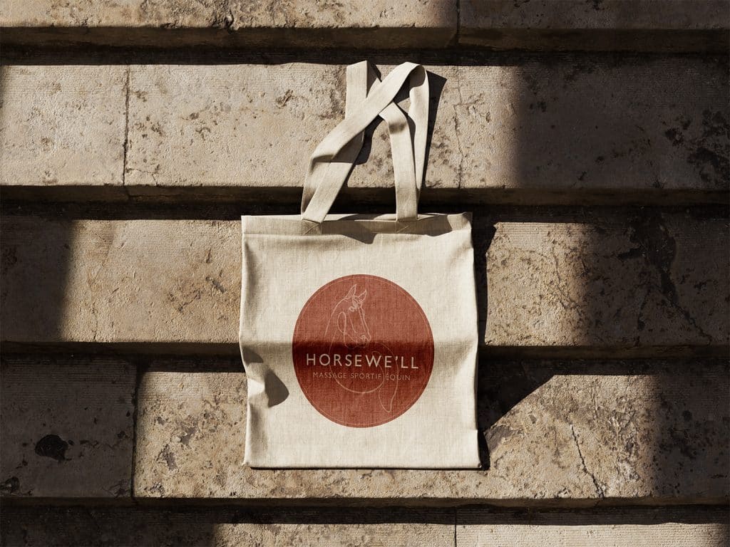 Maquette du logo de Horsewe'll, par Mathilde Vassallo pour Carton Graphique.