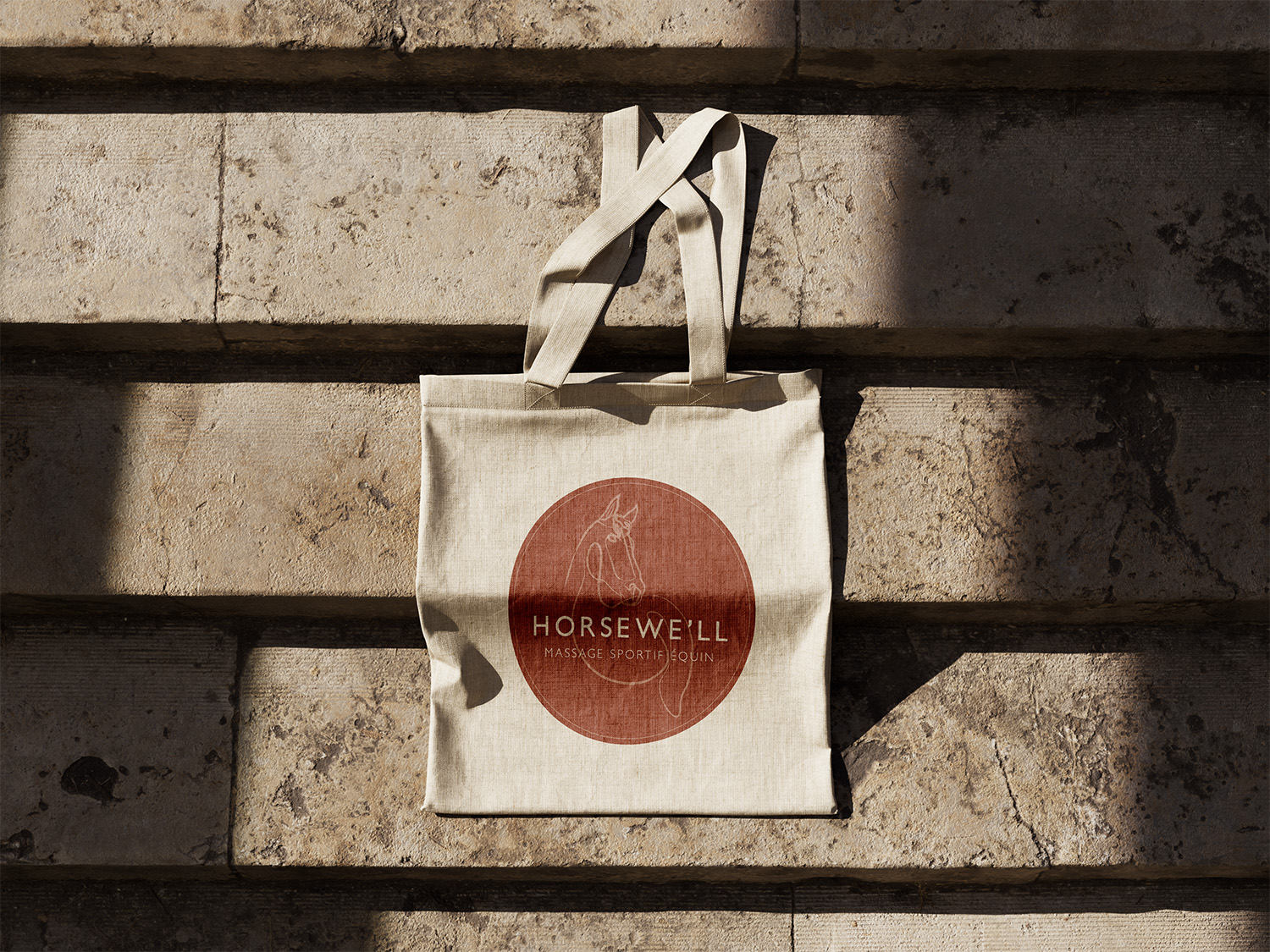 Maquette du logo de Horsewe'll, par Mathilde Vassallo pour Carton Graphique.