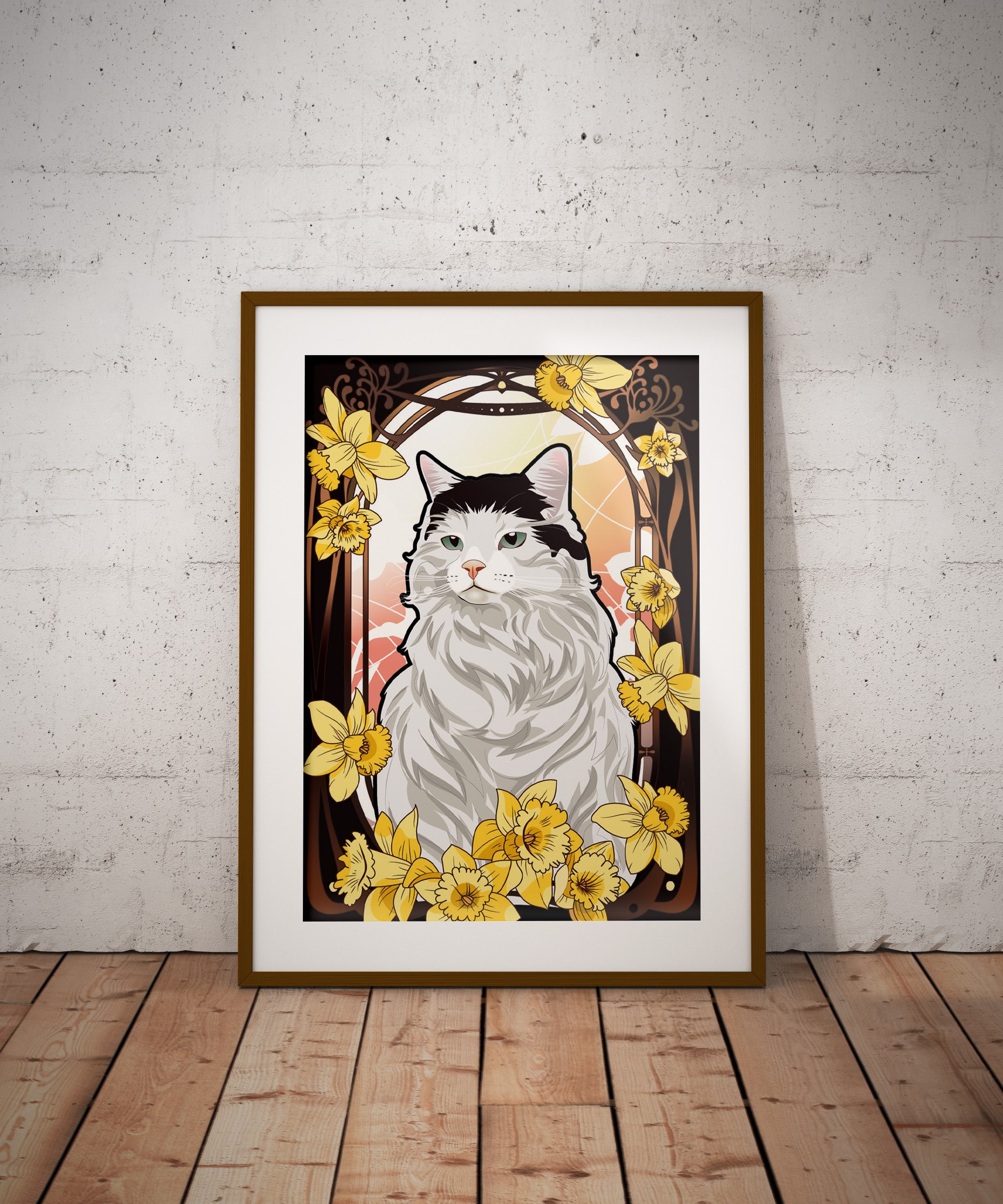 Portrait style Art Nouveau de Jane, par Mathilde Vassallo pour Carton Graphique.