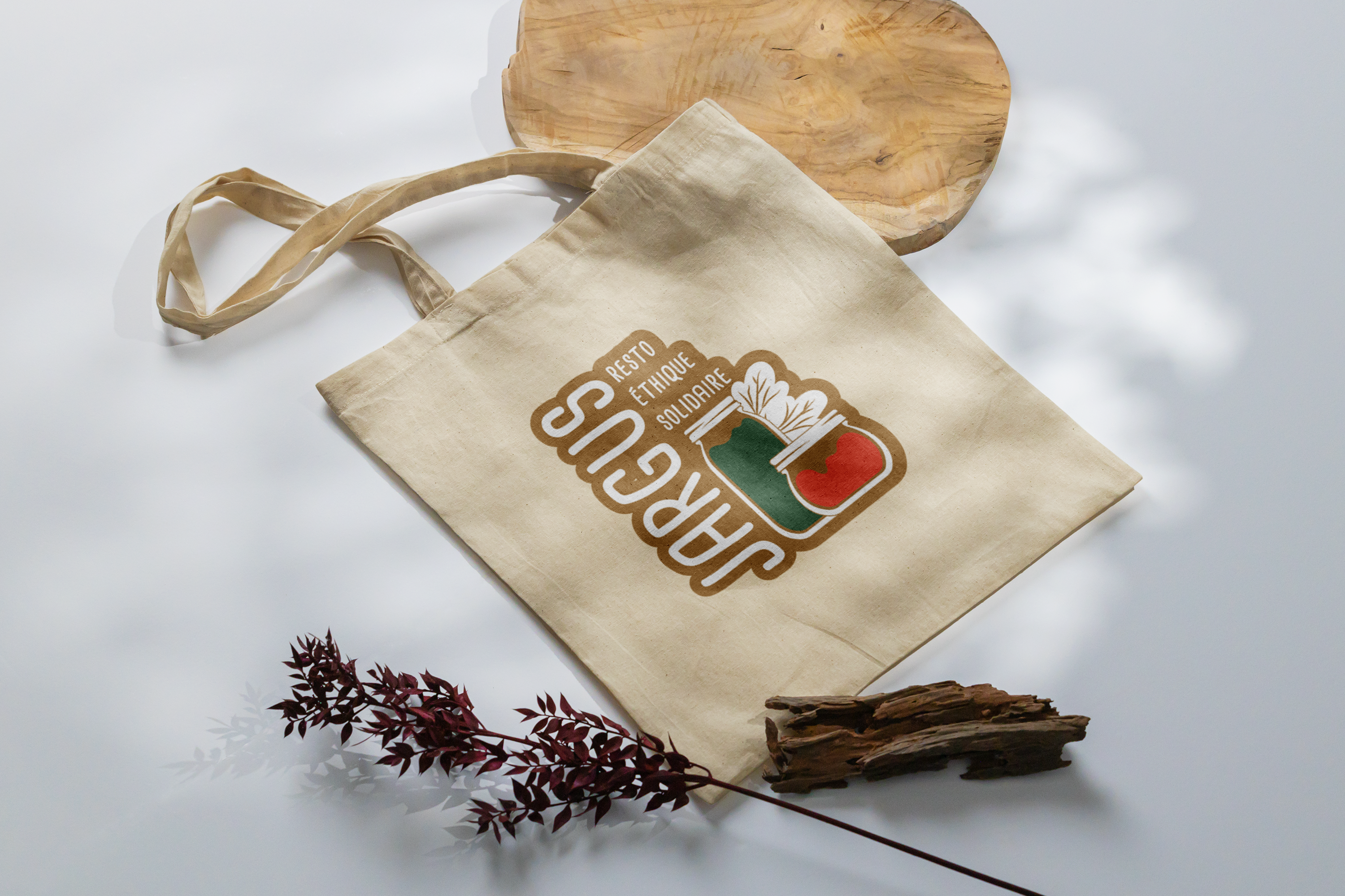 Mockup du restaurant Jargus, par Mathilde Vassallo pour Carton Graphique.