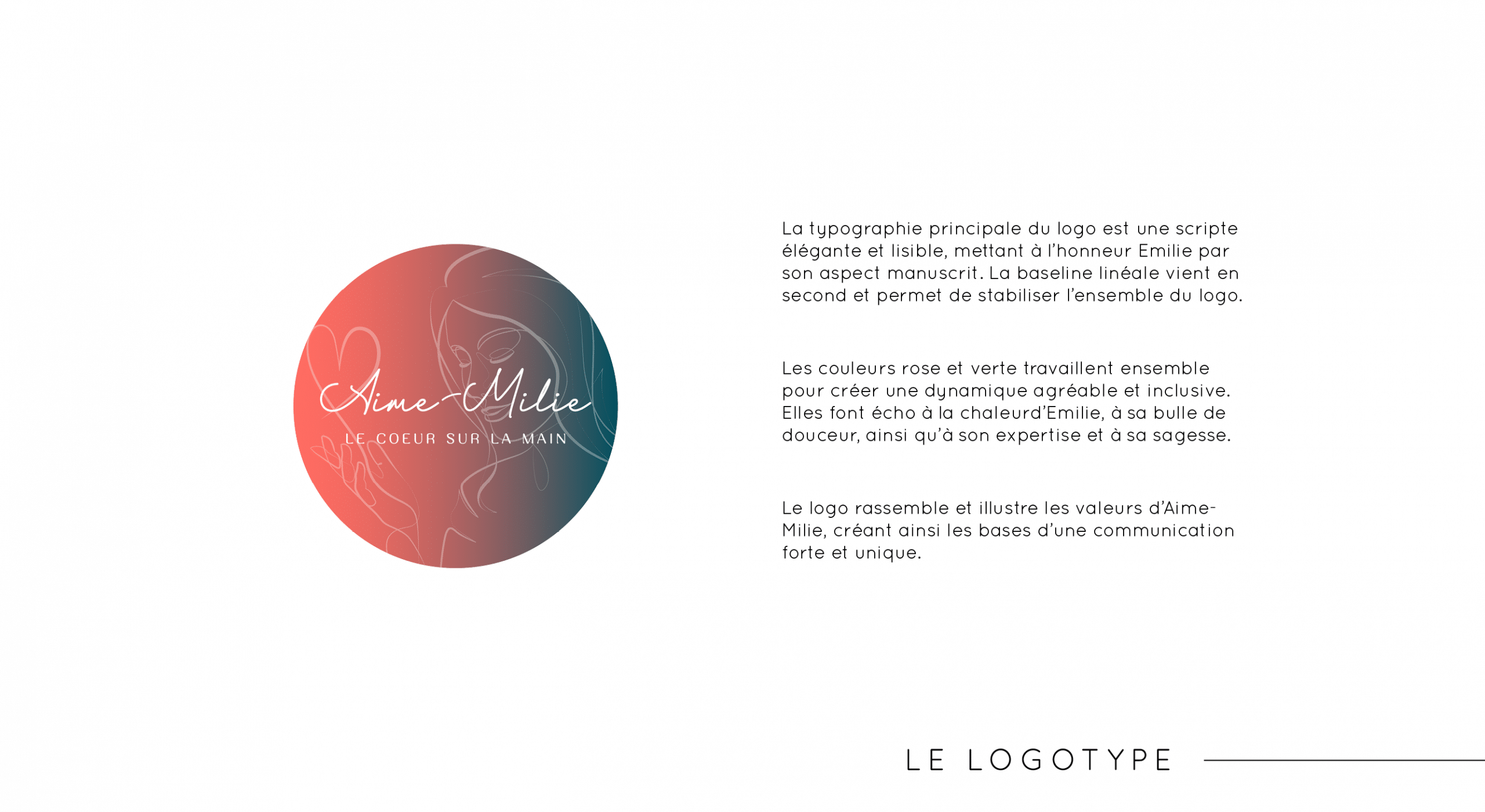 Logotype d'Aime-Milie par Mathilde Vassallo pour Carton Graphique.