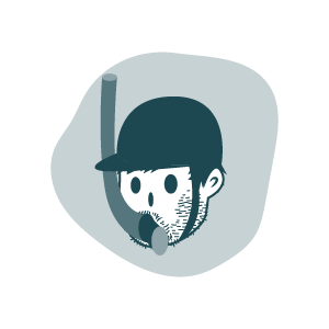 Illustrations de la page A propos de Carton Graphique, par Mathilde Vassallo.