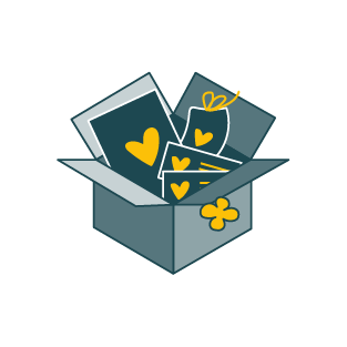 Illustration de la page Évènementiel, édition et publicité du Carton Graphique, par Mathilde Vassallo.