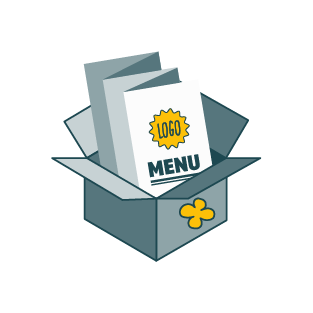 Illustration de la page Évènementiel, édition et publicité du Carton Graphique, par Mathilde Vassallo.