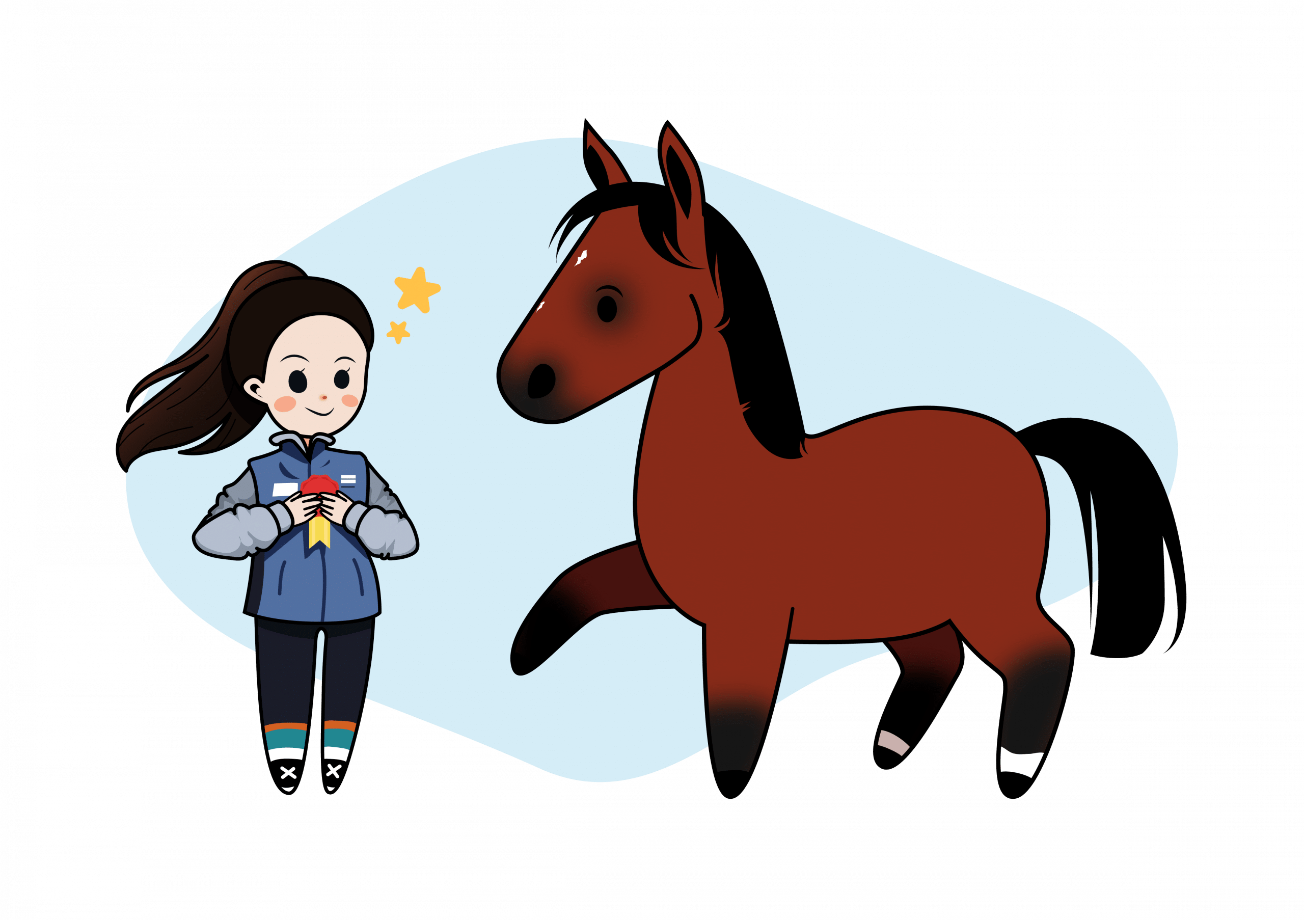 Illustration style chibi de Houston et Alizée, par Mathilde Vassallo pour Carton Graphique.