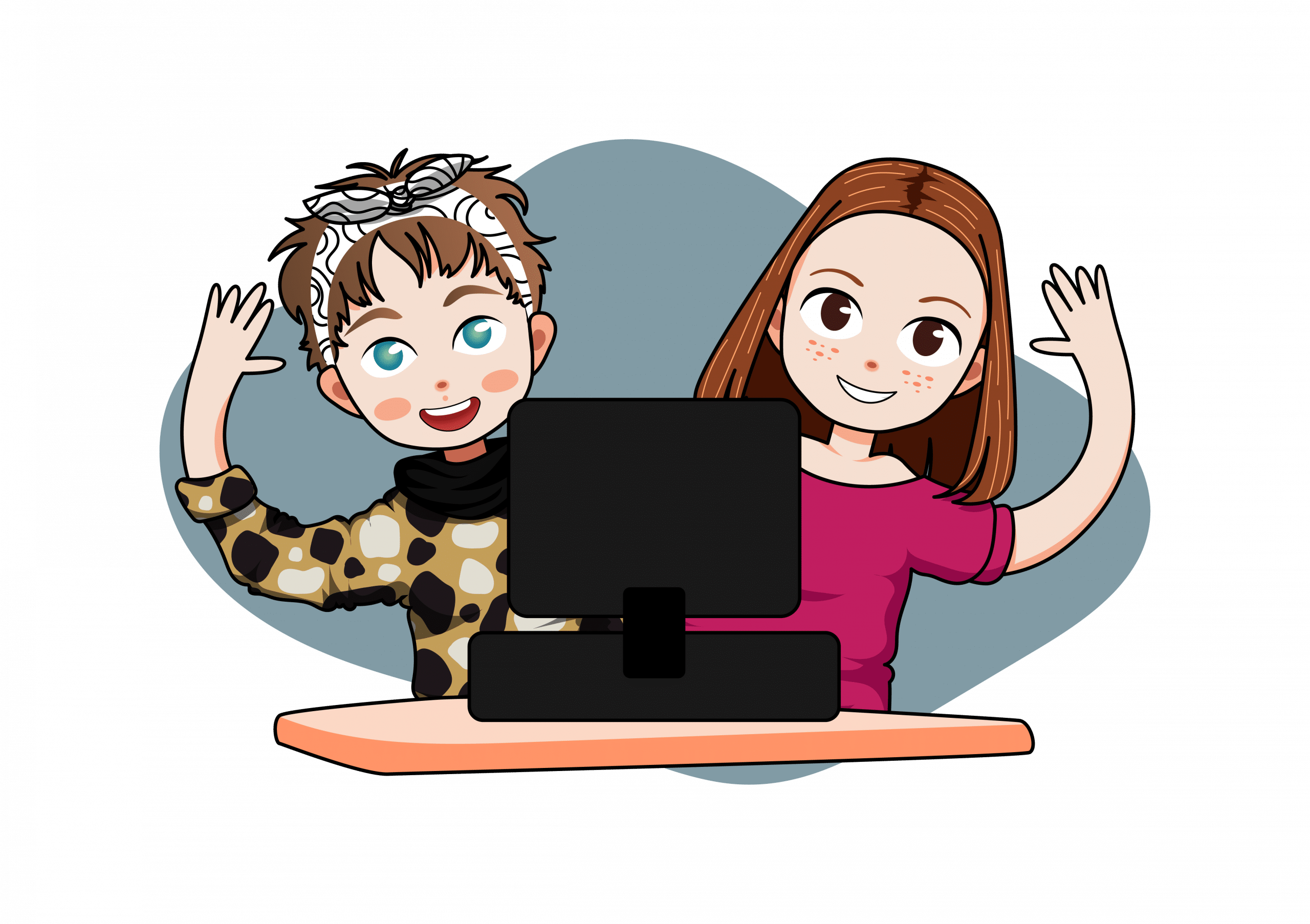 Illustration style chibi des Ouiches Nantaises, par Mathilde Vassallo pour Carton Graphique.