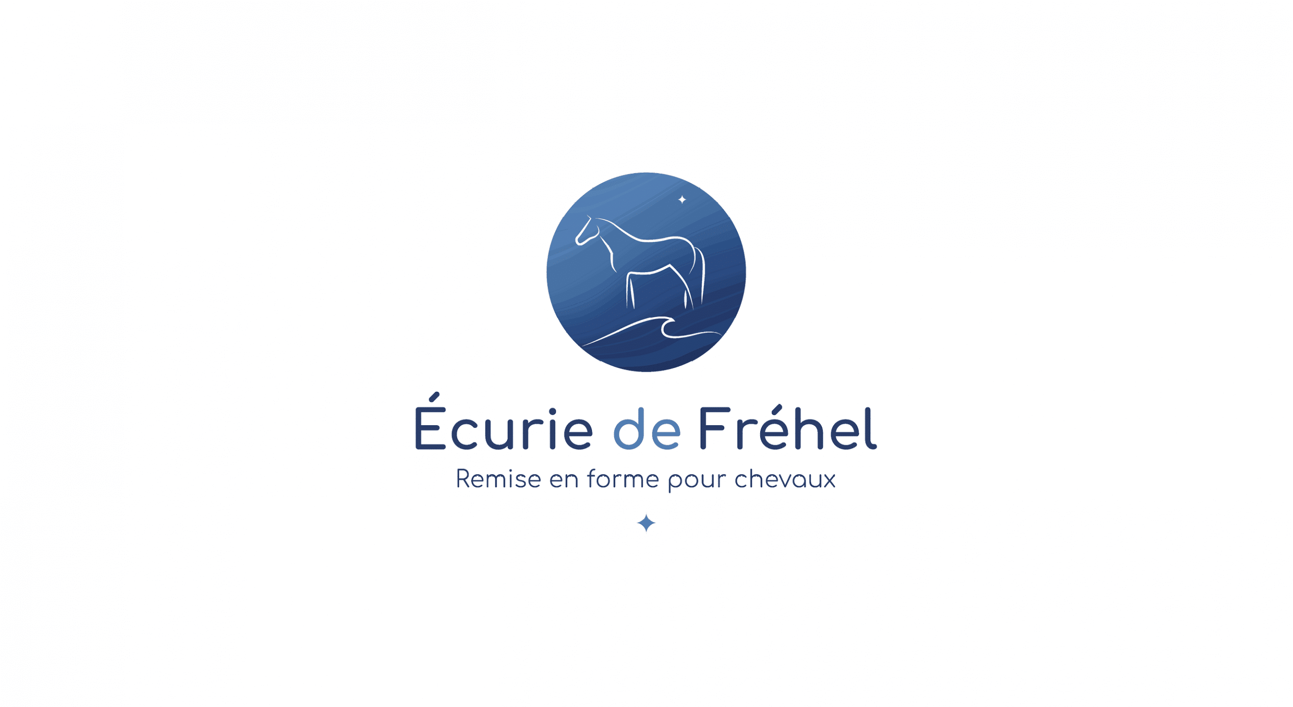 Logo principal de l'Ecurie de Fréhel, par Mathilde Vassallo pour Carton Graphique.
