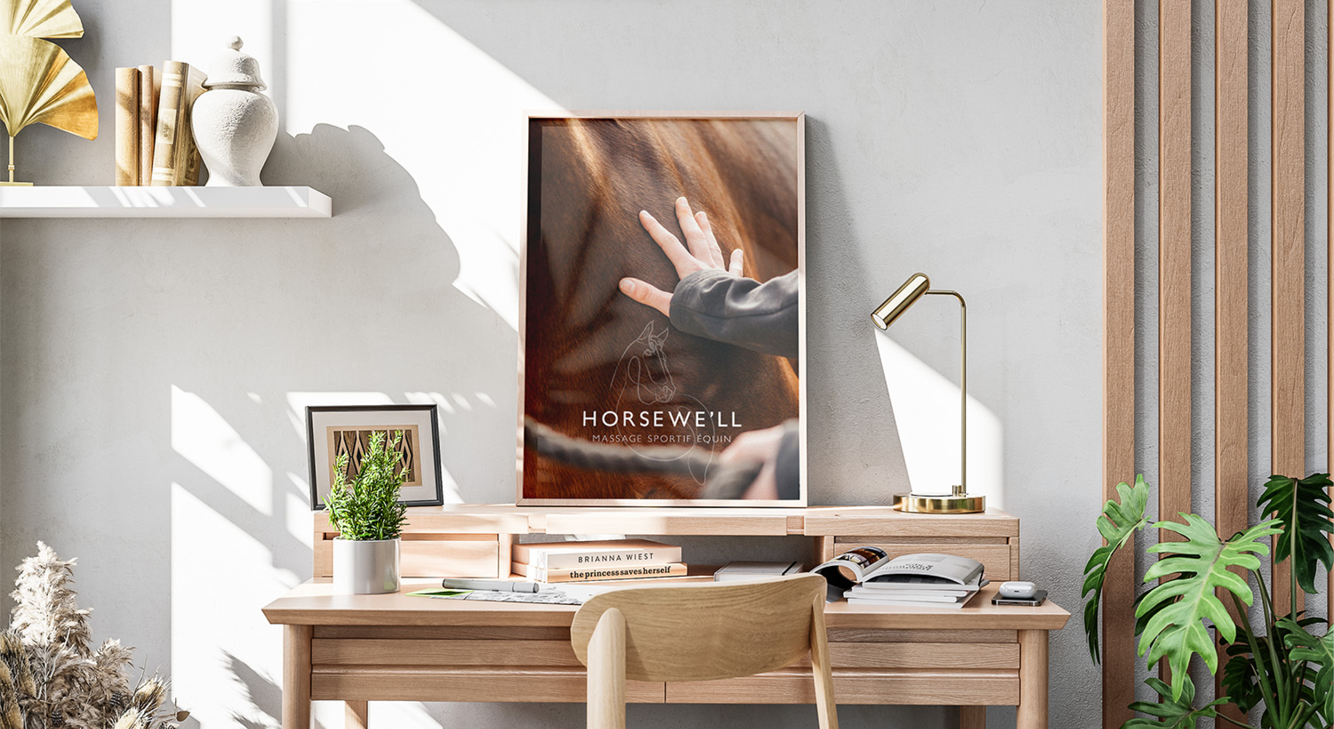 Maquette du logo de Horsewe'll, par Mathilde Vassallo pour Carton Graphique.