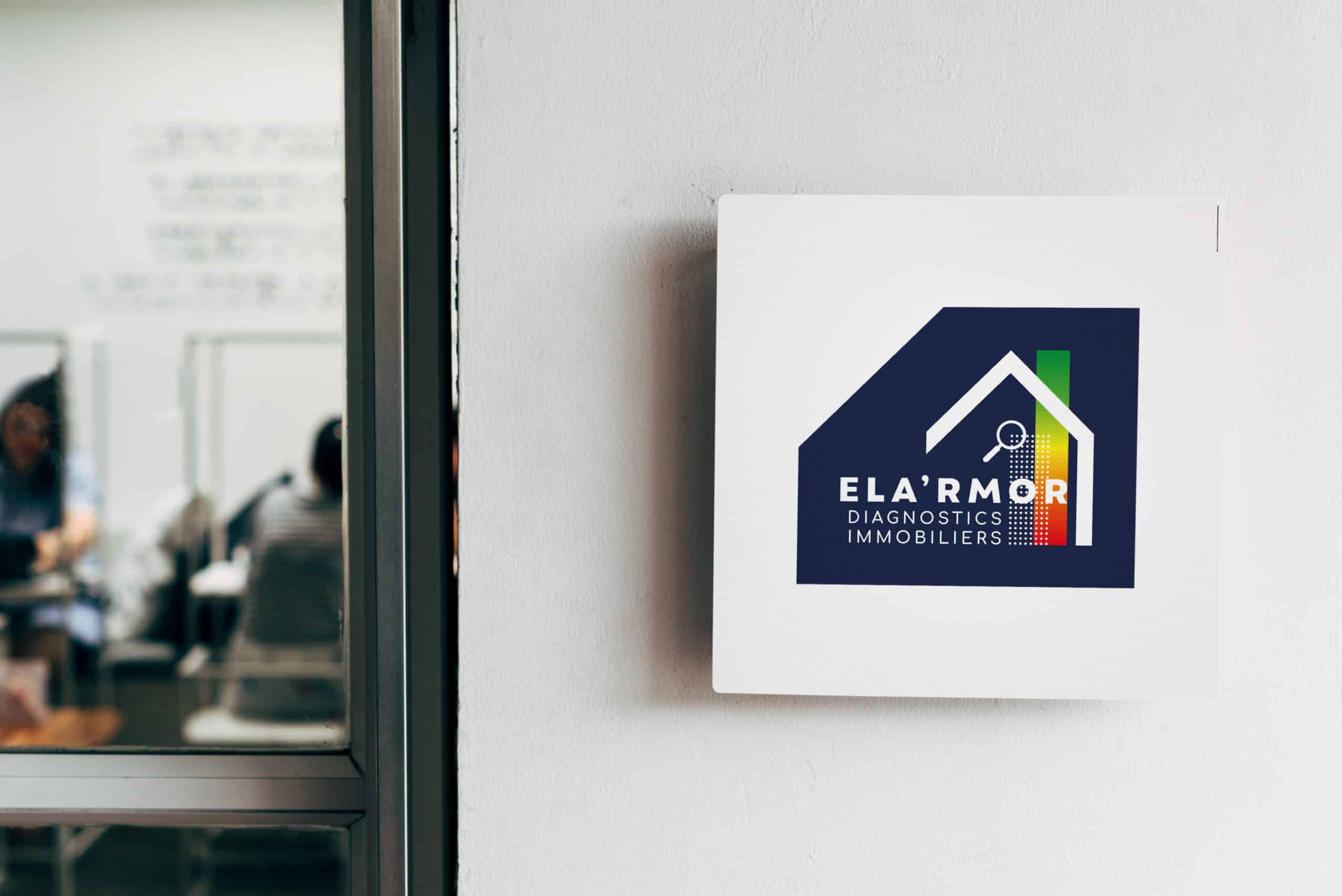 Maquette du logo Ela'rmor par Mathilde Vassallo pour Carton Graphique.