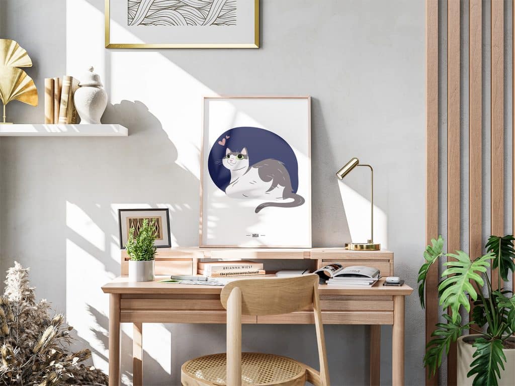 Portrait de Daria, style minimaliste, par Mathilde Vassallo pour Carton Graphique.