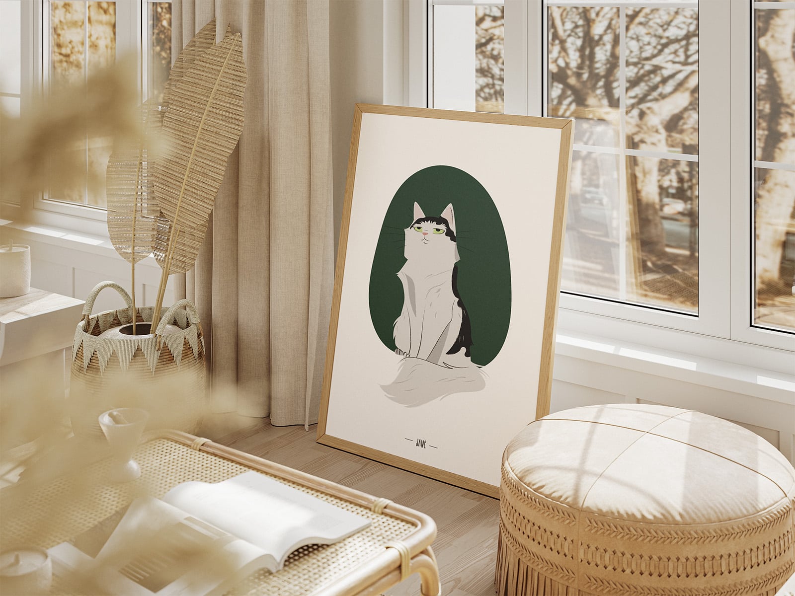 Portrait de Jane, style minimaliste, par Mathilde Vassallo pour Carton Graphique.