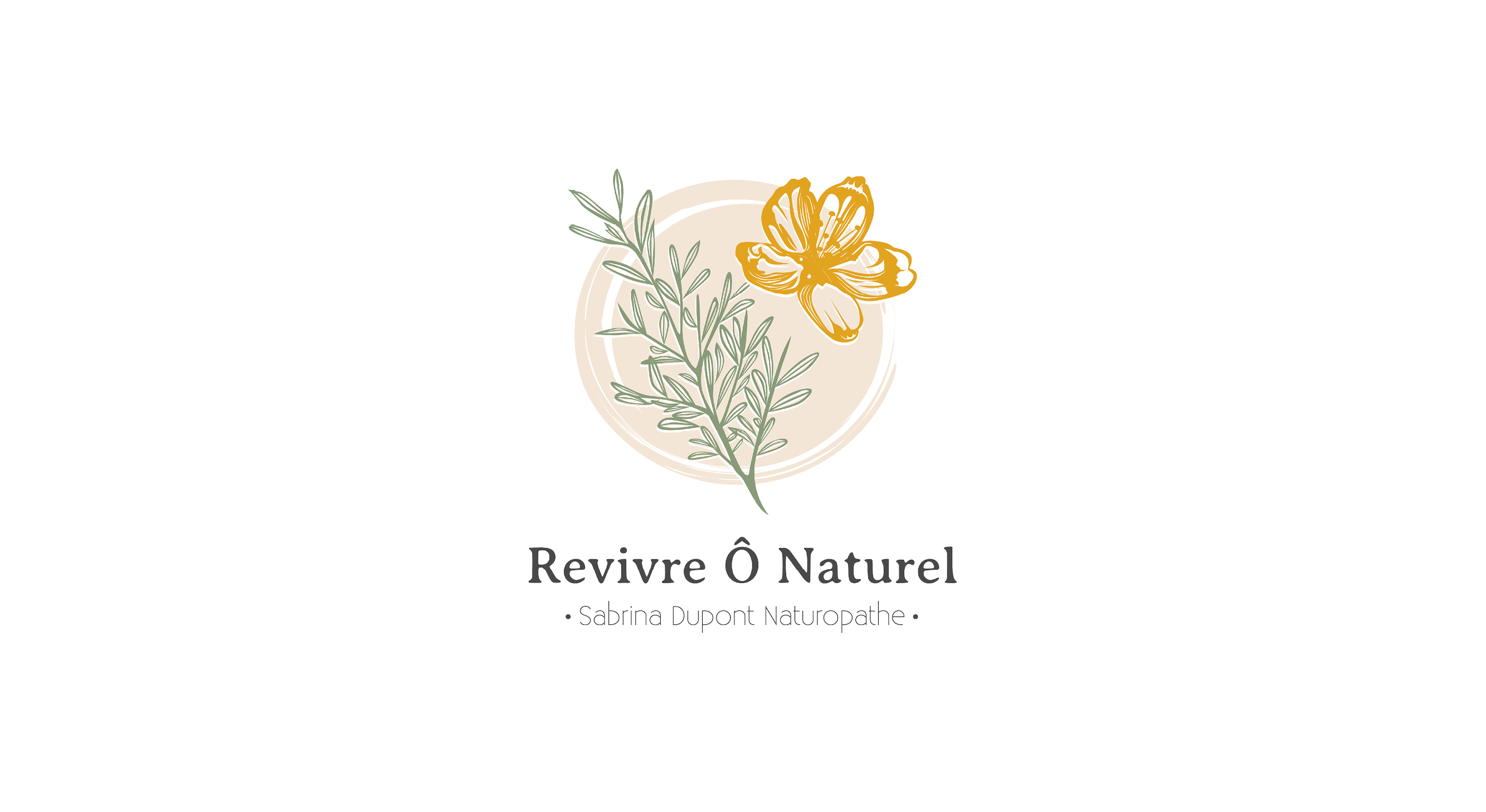 Logo principal de Revivre Ô Naturel, par Mathilde Vassallo pour Carton Graphique.
