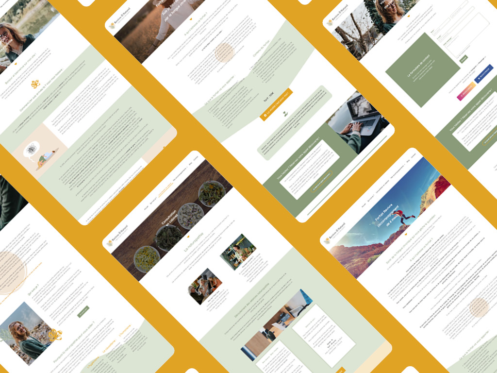 Site web de Revivre Ô Naturel, par Mathilde Vassallo pour Carton Graphique.