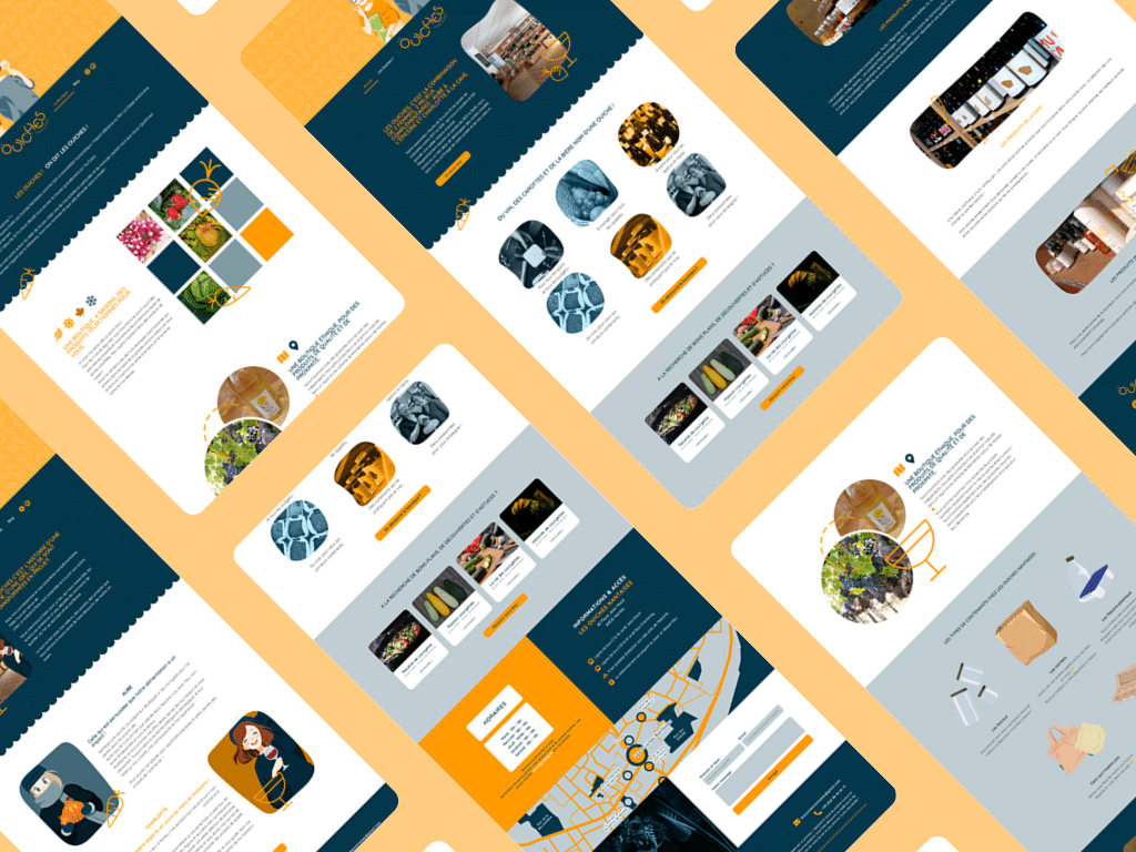 Site web des Ouiches Nantaises, épicerie éthique de Nantes, par Mathilde Vassallo pour Carton Graphique.