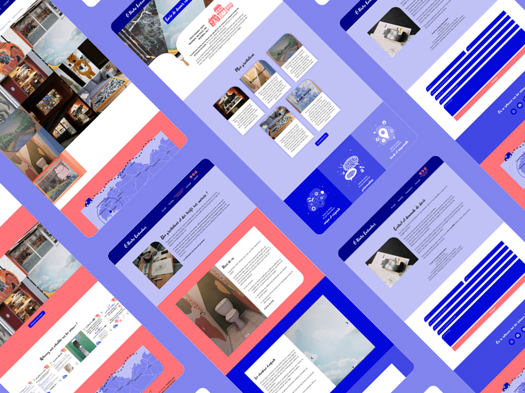 Site web de Ô Peintre Enchanteur de Céline Gravier à Brest, par Mathilde Vassallo pour Carton Graphique.